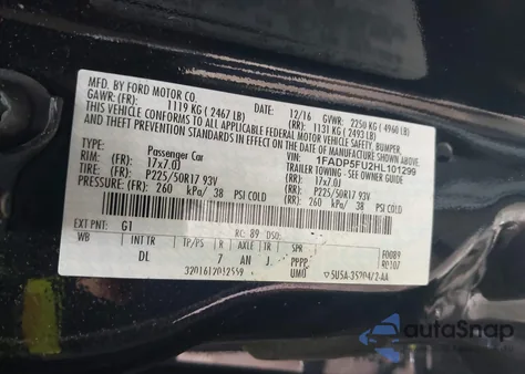 2017 Ford C-Max Energi Titanium из США, поврежденный, VIN 1FADP5FU2HL101299